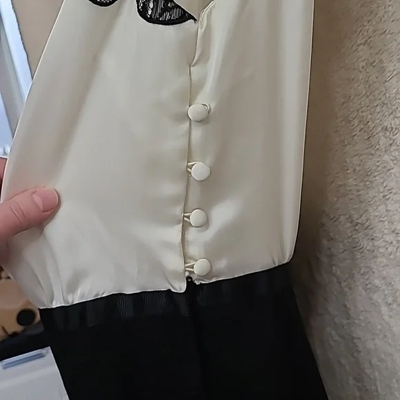 H&M, size 6, cream and black pencil skirt dress - Picture 5 of 6